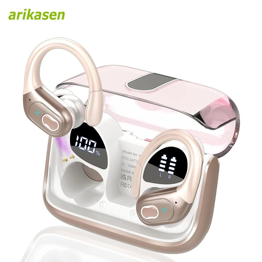 Wireless Earbuds 75hrs Bluetooth 5.3 Headphones Sport 2024 Bluetooth Earphone with Noise Cancelling Mic IPX7 Waterproof Earphone