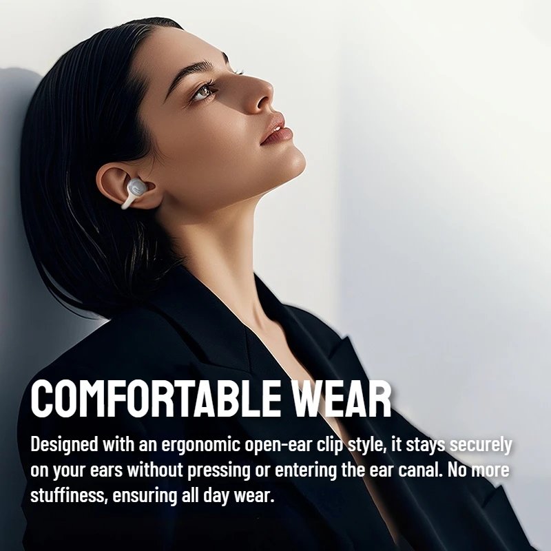 SANSUI W68 OWS Ear Clip Headphones High Quality Wireless Bluetooth Earphones Air Conduction TWS Wireless Earbuds with Smart APP - Image 4