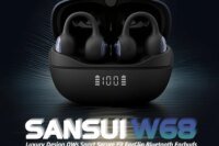 SANSUI W68 OWS Ear Clip Headphones High Quality Wireless Bluetooth Earphones Air Conduction TWS Wireless Earbuds with Smart APP