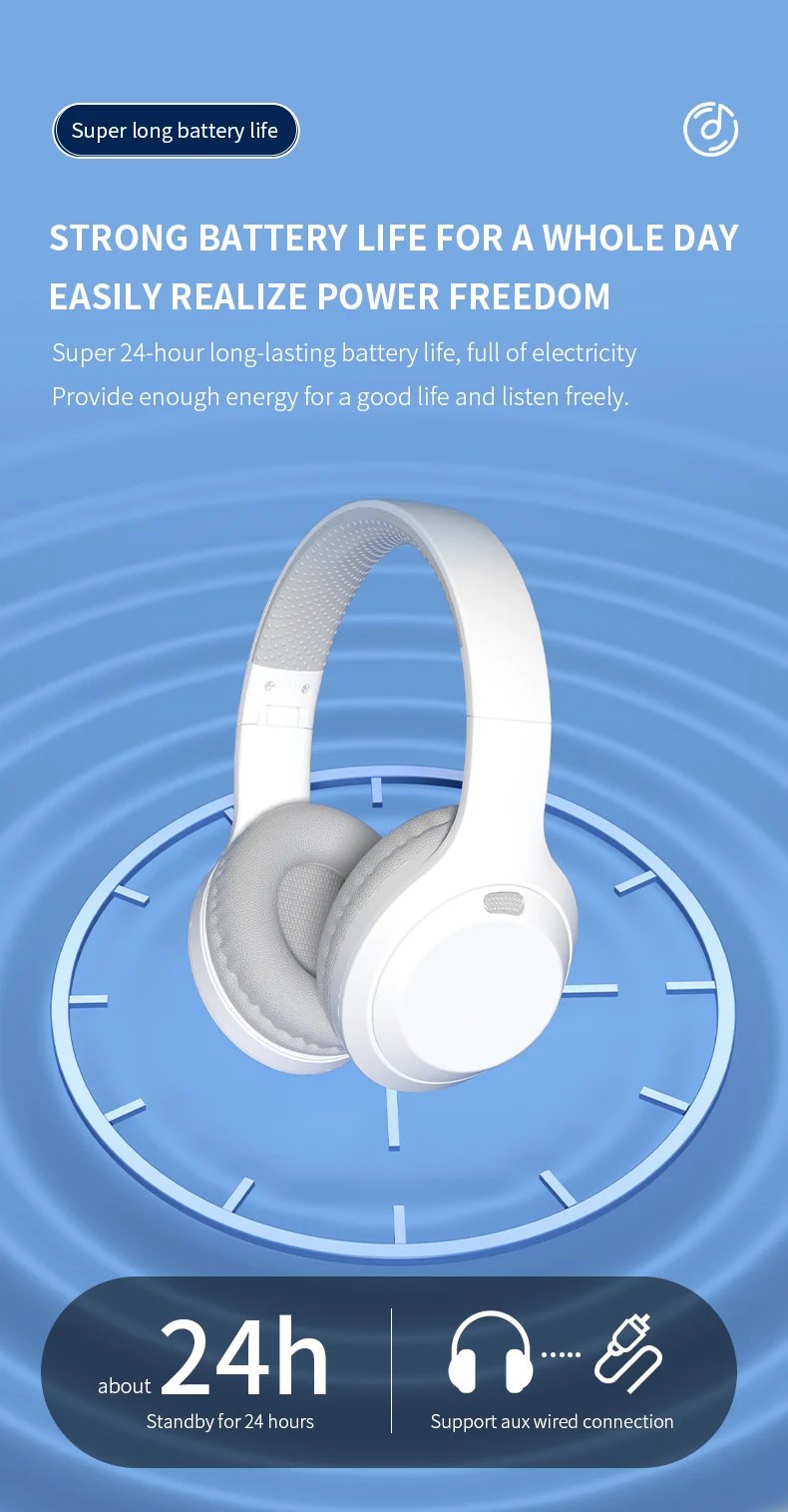 Xiaomi 5W Wireless Headphones Bluetooth5.3 Earphones Foldable Earbuds 40mm Driver Game Music Over Ear Stereo Headset With Mic