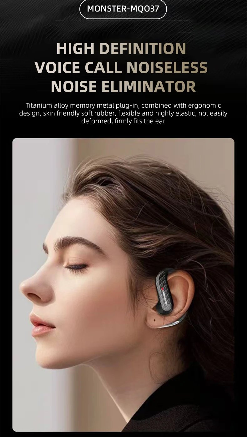 Monster MQO37 Gaming Earphones TWS Bluetooth 6.0 Noise Reduction Sport Headphone HiFi Stereo Music HD Call Headphones for Xiaomi Monster MQO37 Gaming Earphones TWS Bluetooth 6.0 Noise Reduction Sport Headphone HiFi Stereo Music HD Call Headphones for Xiaomi