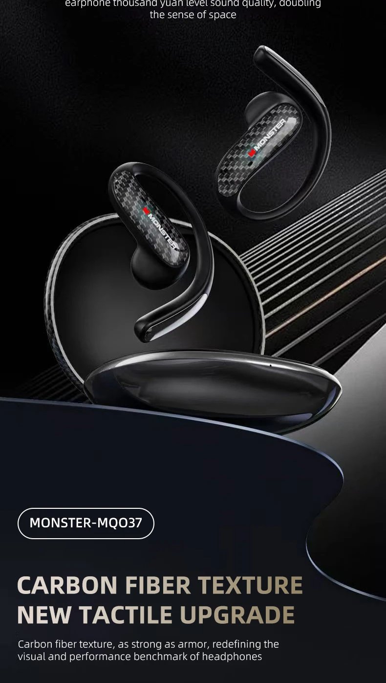 Monster MQO37 Gaming Earphones TWS Bluetooth 6.0 Noise Reduction Sport Headphone HiFi Stereo Music HD Call Headphones for Xiaomi Monster MQO37 Gaming Earphones TWS Bluetooth 6.0 Noise Reduction Sport Headphone HiFi Stereo Music HD Call Headphones for Xiaomi