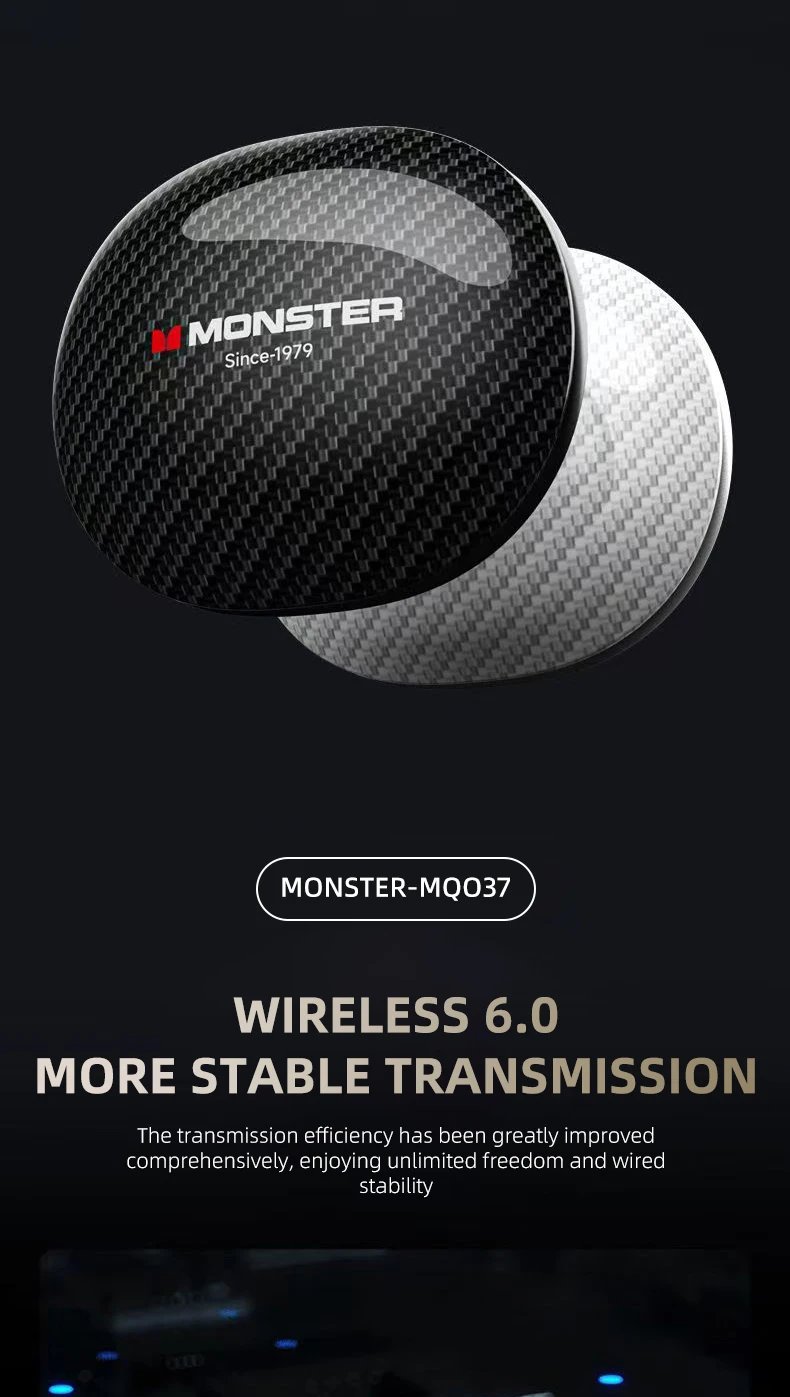 Monster MQO37 Gaming Earphones TWS Bluetooth 6.0 Noise Reduction Sport Headphone HiFi Stereo Music HD Call Headphones for Xiaomi Monster MQO37 Gaming Earphones TWS Bluetooth 6.0 Noise Reduction Sport Headphone HiFi Stereo Music HD Call Headphones for Xiaomi