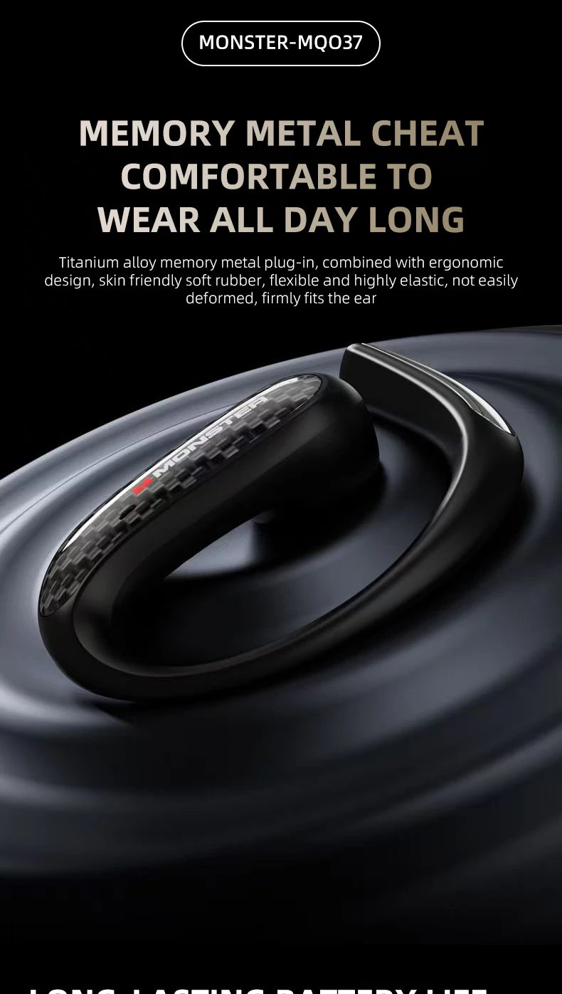 Monster MQO37 Gaming Earphones TWS Bluetooth 6.0 Noise Reduction Sport Headphone HiFi Stereo Music HD Call Headphones for Xiaomi Monster MQO37 Gaming Earphones TWS Bluetooth 6.0 Noise Reduction Sport Headphone HiFi Stereo Music HD Call Headphones for Xiaomi