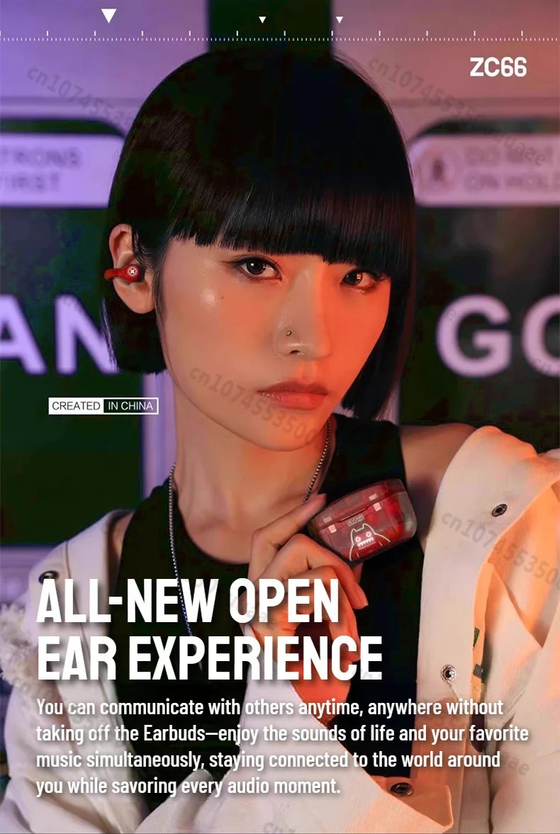 Zombiescat S4 Ear Clip Bluetooth Headphones Transparent Clip On Ear OWS Earphones True Wireless Earbuds for for Sports/Daily Use Zombiescat S4 Ear Clip Bluetooth Headphones Transparent Clip On Ear OWS Earphones True Wireless Earbuds for for Sports/Daily Use