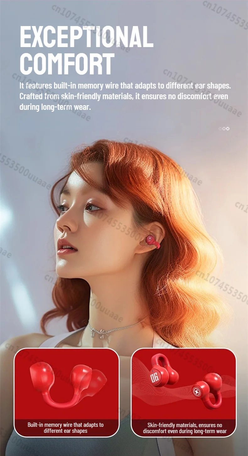 Zombiescat S4 Ear Clip Bluetooth Headphones Transparent Clip On Ear OWS Earphones True Wireless Earbuds for for Sports/Daily Use Zombiescat S4 Ear Clip Bluetooth Headphones Transparent Clip On Ear OWS Earphones True Wireless Earbuds for for Sports/Daily Use