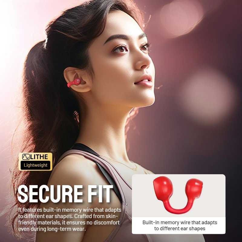 Zombiescat S4 Ear Clip Bluetooth Headphones Transparent Clip On Ear OWS Earphones True Wireless Earbuds for for Sports/Daily Use - Image 2