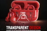 Zombiescat S4 Ear Clip Bluetooth Headphones Transparent Clip On Ear OWS Earphones True Wireless Earbuds for for Sports/Daily Use