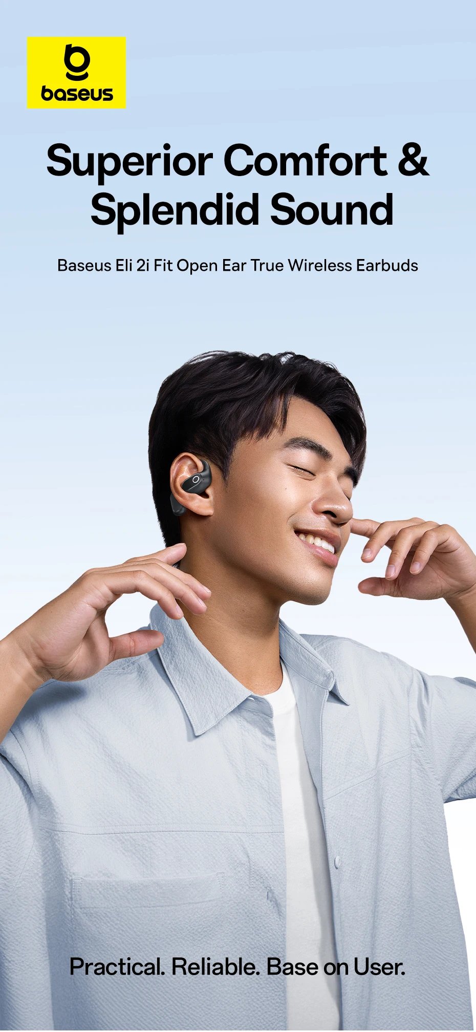 Baseus Eli 2i Fit Open-Ear Earphones True Wireless Bluetooth 6.0 Ear Hooks Headphones IPX5 Waterproof Sports Earbuds Bass Boost Baseus Eli 2i Fit Open-Ear Earphones True Wireless Bluetooth 6.0 Ear Hooks Headphones IPX5 Waterproof Sports Earbuds Bass Boost