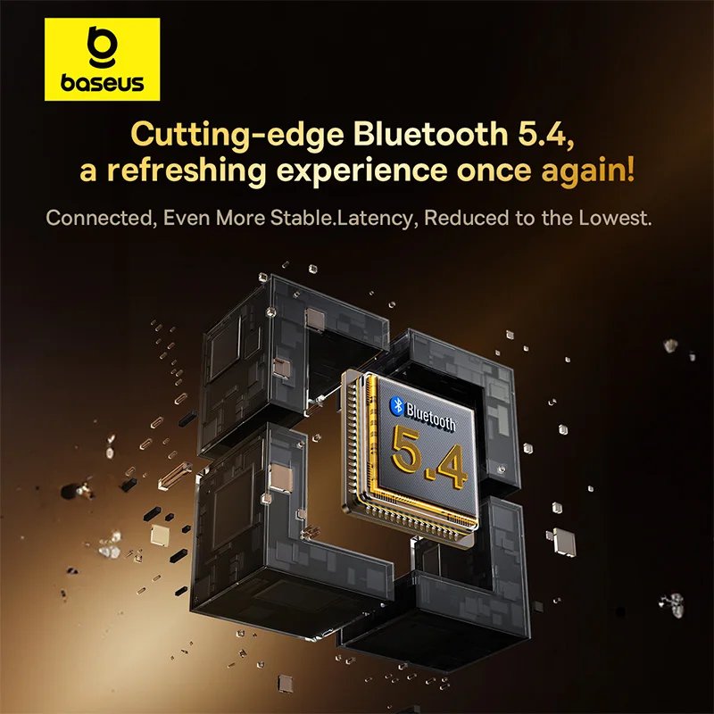 Baseus Bowie M2s Ultra Wireless Earphones Smart Screen 52dB Noise Cancelling Bluetooth 5.4 Headphones 3D Audio Spatial Earbuds - Image 6