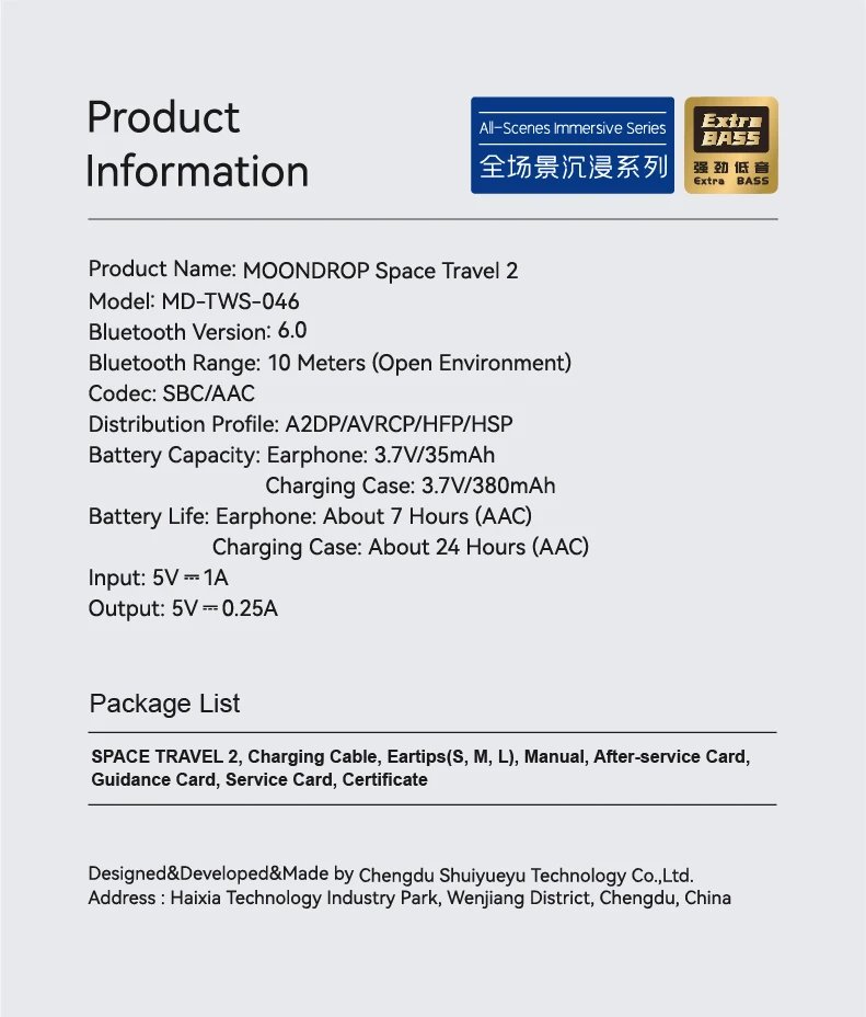 MOONDROP Space Travel 2 earphone HiFi Noise-Canceling TWS wiress Bluetooth 6.0 ANC Low-latency Game Mode SBC/AAC gaming headset MOONDROP Space Travel 2 earphone HiFi Noise-Canceling TWS wiress Bluetooth 6.0 ANC Low-latency Game Mode SBC/AAC gaming headset