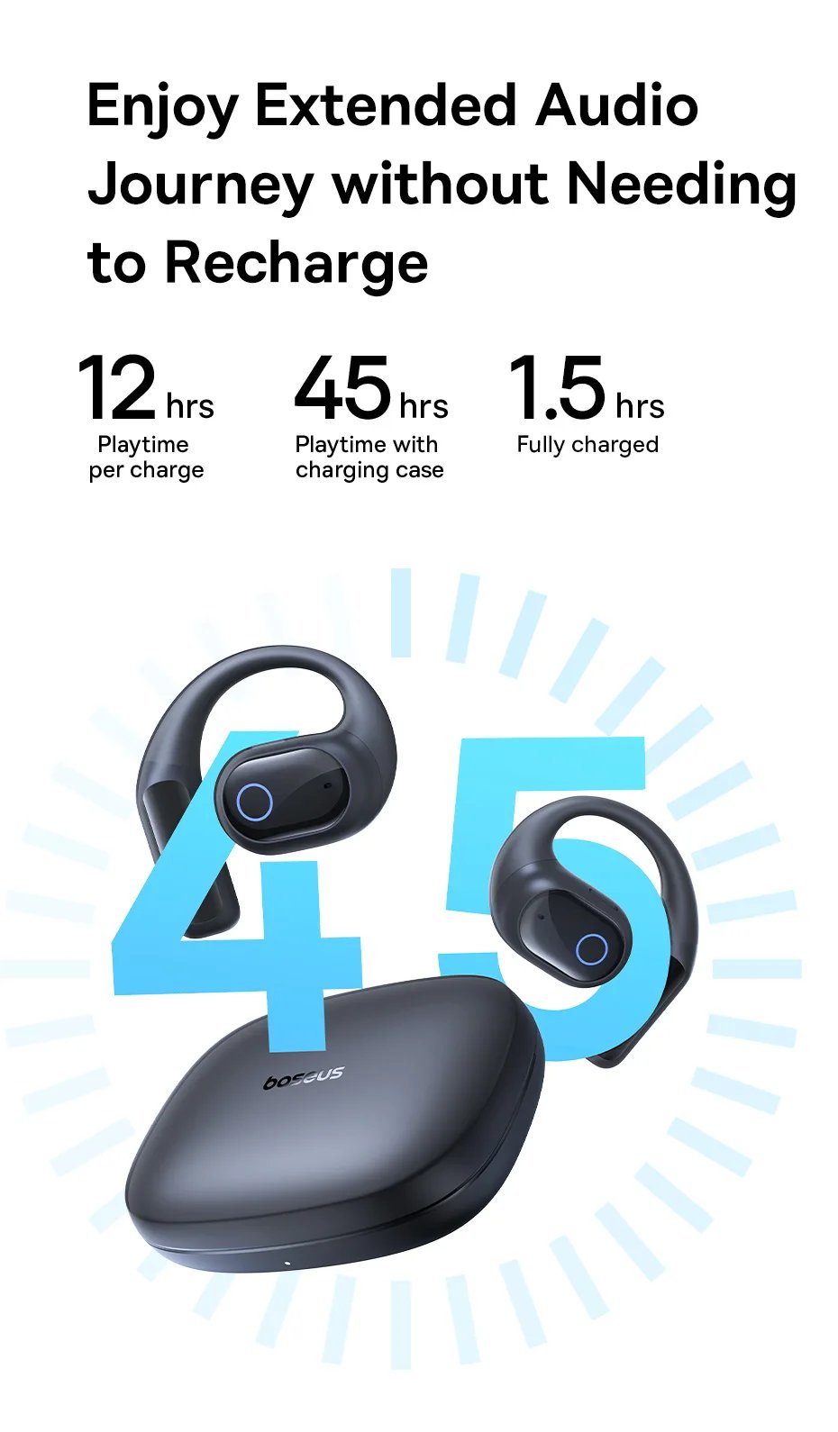 Baseus Eli 10i Fit Open-Ear Earphones Ear Hooks Wireless Bluetooth 5.4 Headphones IP54 Waterproof Air conduction Sports Earbuds Baseus Eli 10i Fit Open-Ear Earphones Ear Hooks Wireless Bluetooth 5.4 Headphones IP54 Waterproof Air conduction Sports Earbuds