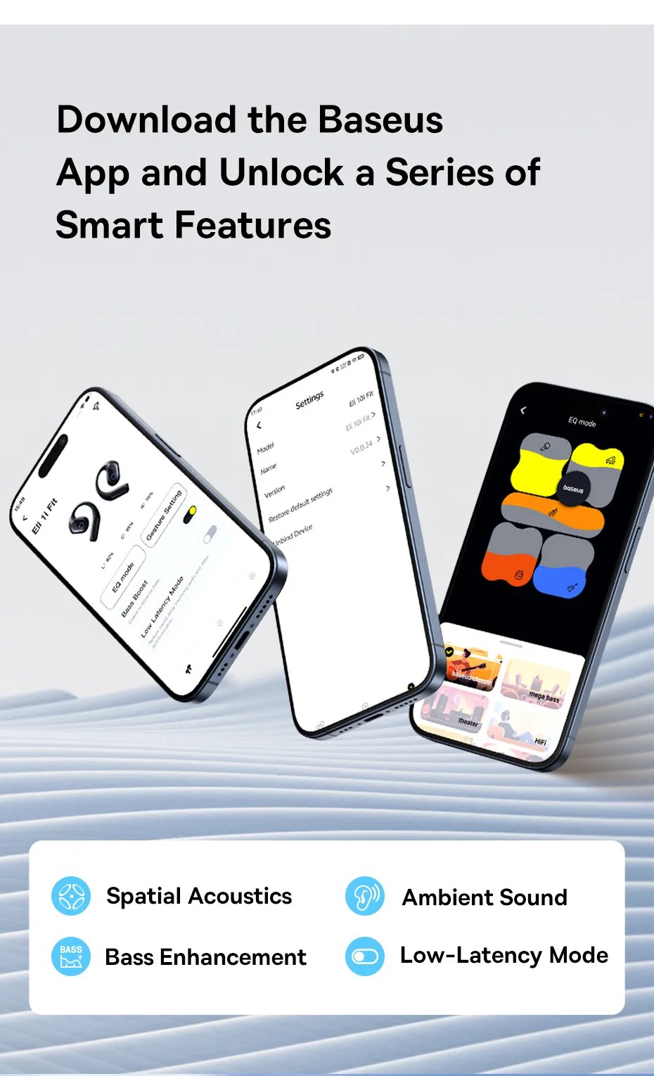 Baseus Eli 10i Fit Open-Ear Earphones Ear Hooks Wireless Bluetooth 5.4 Headphones IP54 Waterproof Air conduction Sports Earbuds Baseus Eli 10i Fit Open-Ear Earphones Ear Hooks Wireless Bluetooth 5.4 Headphones IP54 Waterproof Air conduction Sports Earbuds