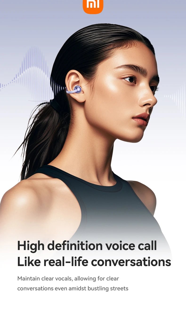 XIAOMI Mijia Wireless Earphone Open Ear M91 Ear Clip ENC Headset Bluetooth 5.4 HD Call Touch Control Headphone for Android iOS XIAOMI Mijia Wireless Earphone Open Ear M91 Ear Clip ENC Headset Bluetooth 5.4 HD Call Touch Control Headphone for Android iOS