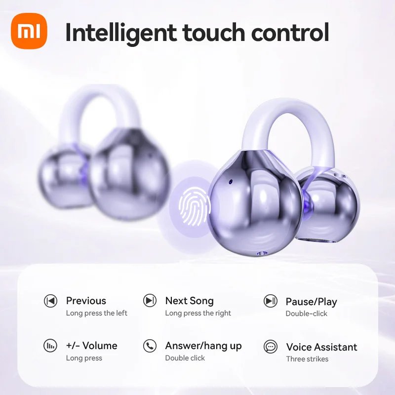 XIAOMI Mijia Wireless Earphone Open Ear M91 Ear Clip ENC Headset Bluetooth 5.4 HD Call Touch Control Headphone for Android iOS - Image 5
