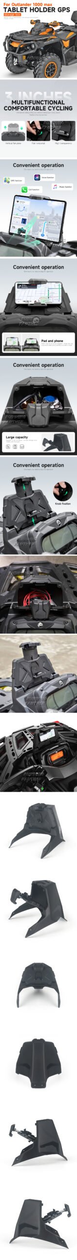 Suitable electronic device holder, phone and tablet GPS holder, storage box For Can Am Outlander 500 650 800 1000 L MAX Suitable electronic device holder, phone and tablet GPS holder, storage box For Can Am Outlander 500 650 800 1000 L MAX