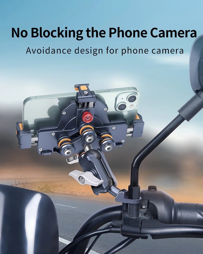 Alloy Motorcycle Phone Holder Universal High Quality Anti-Shake Motorcycle Mobile Stand 360° Adjustable Motos Navigation Bracket Alloy Motorcycle Phone Holder Universal High Quality Anti-Shake Motorcycle Mobile Stand 360° Adjustable Motos Navigation Bracket