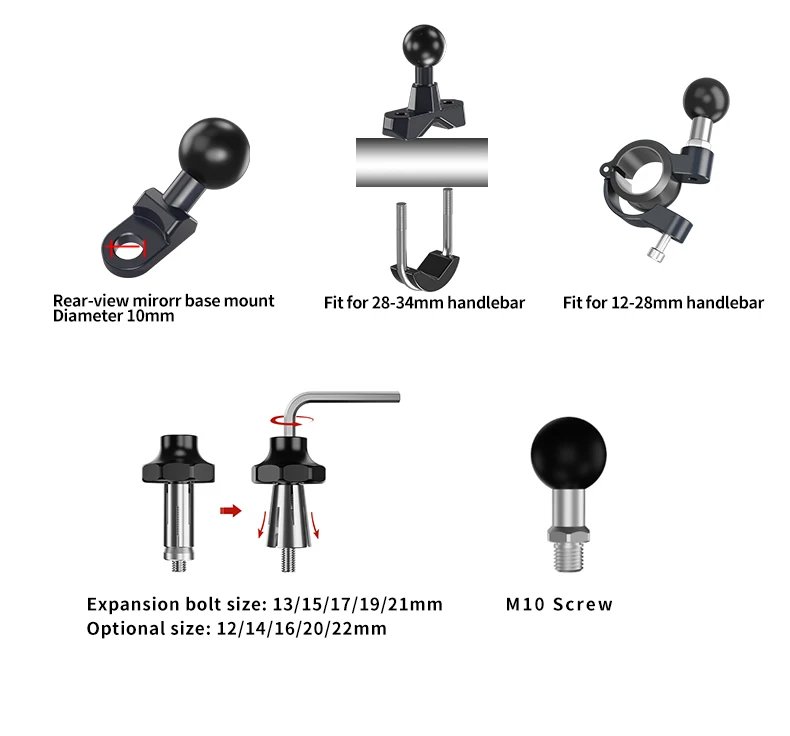 Alloy Motorcycle Phone Holder Universal High Quality Anti-Shake Motorcycle Mobile Stand 360° Adjustable Motos Navigation Bracket Alloy Motorcycle Phone Holder Universal High Quality Anti-Shake Motorcycle Mobile Stand 360° Adjustable Motos Navigation Bracket