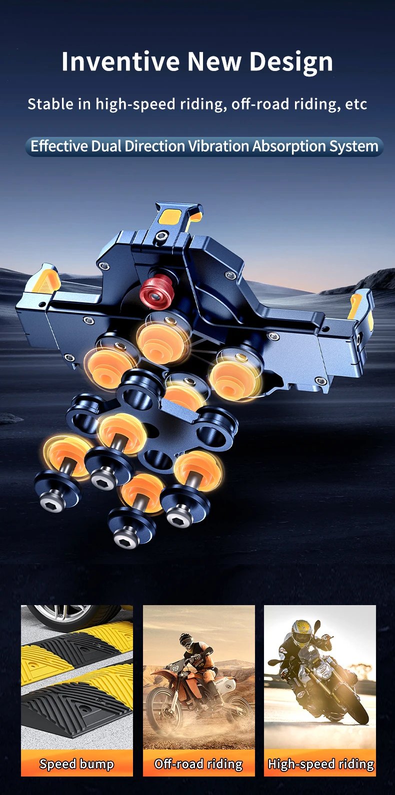 Alloy Motorcycle Phone Holder Universal High Quality Anti-Shake Motorcycle Mobile Stand 360° Adjustable Motos Navigation Bracket Alloy Motorcycle Phone Holder Universal High Quality Anti-Shake Motorcycle Mobile Stand 360° Adjustable Motos Navigation Bracket