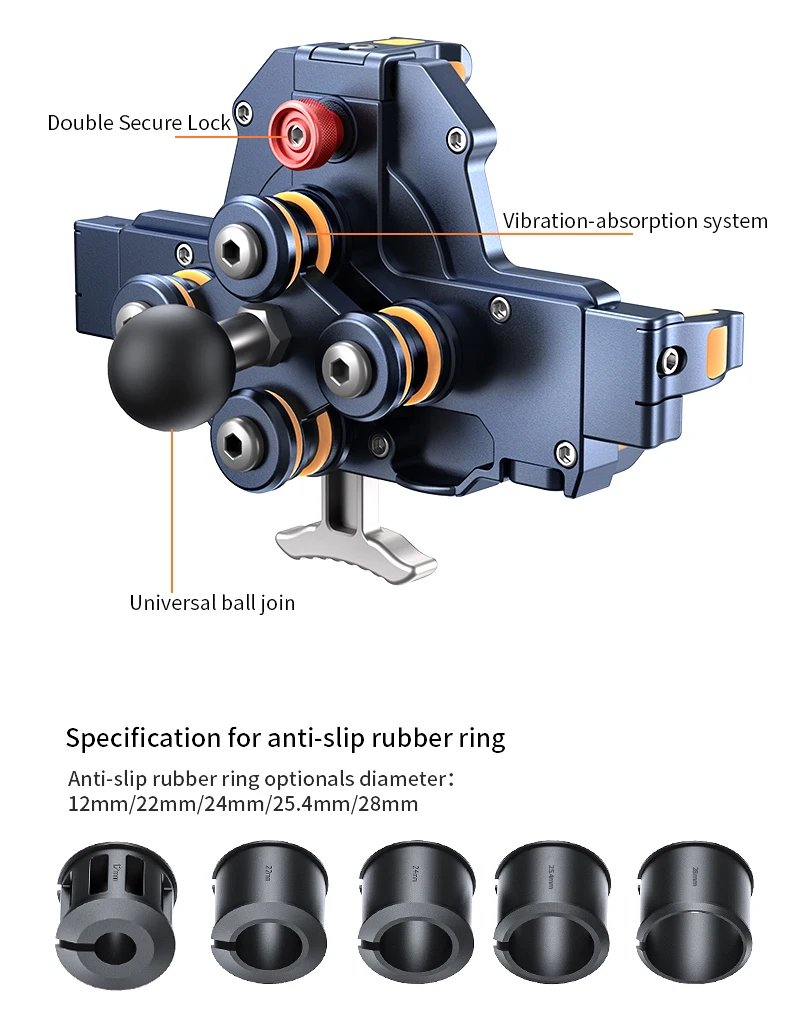 Alloy Motorcycle Phone Holder Universal High Quality Anti-Shake Motorcycle Mobile Stand 360° Adjustable Motos Navigation Bracket Alloy Motorcycle Phone Holder Universal High Quality Anti-Shake Motorcycle Mobile Stand 360° Adjustable Motos Navigation Bracket