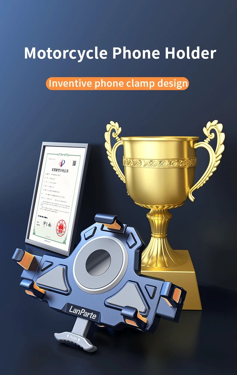 Alloy Motorcycle Phone Holder Universal High Quality Anti-Shake Motorcycle Mobile Stand 360° Adjustable Motos Navigation Bracket Alloy Motorcycle Phone Holder Universal High Quality Anti-Shake Motorcycle Mobile Stand 360° Adjustable Motos Navigation Bracket