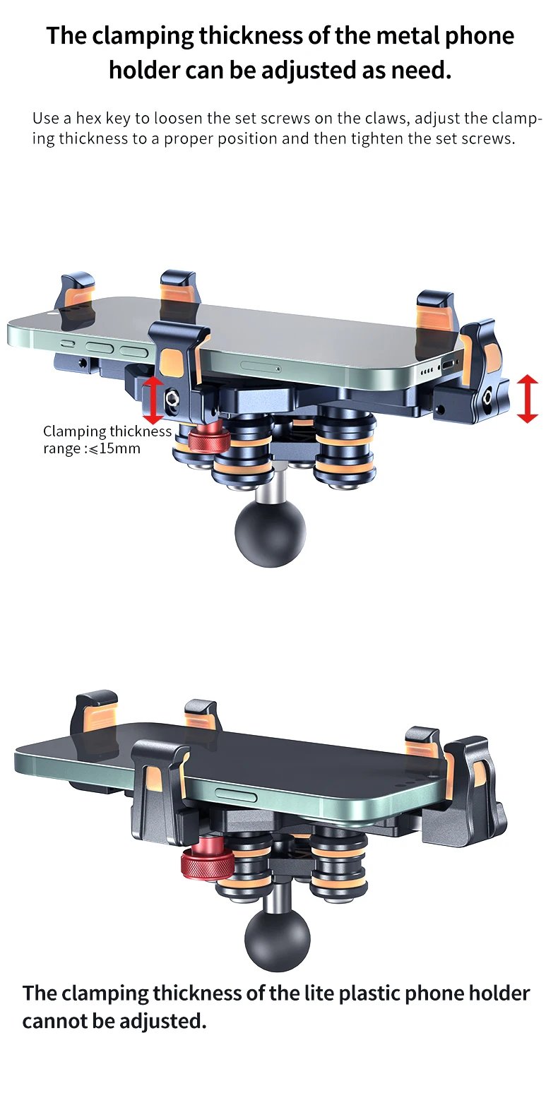 Alloy Motorcycle Phone Holder Universal High Quality Anti-Shake Motorcycle Mobile Stand 360° Adjustable Motos Navigation Bracket Alloy Motorcycle Phone Holder Universal High Quality Anti-Shake Motorcycle Mobile Stand 360° Adjustable Motos Navigation Bracket