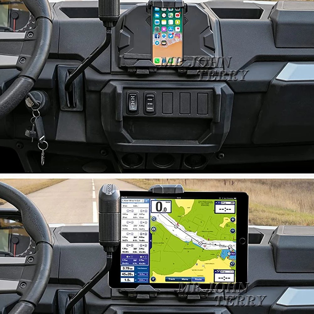 Motorcycle Accessories Electronic Device Tablet Phone Holder Storage Box Organizer Tray For Kawasaki Teryx KRX 1000 2020-2023 - Image 5