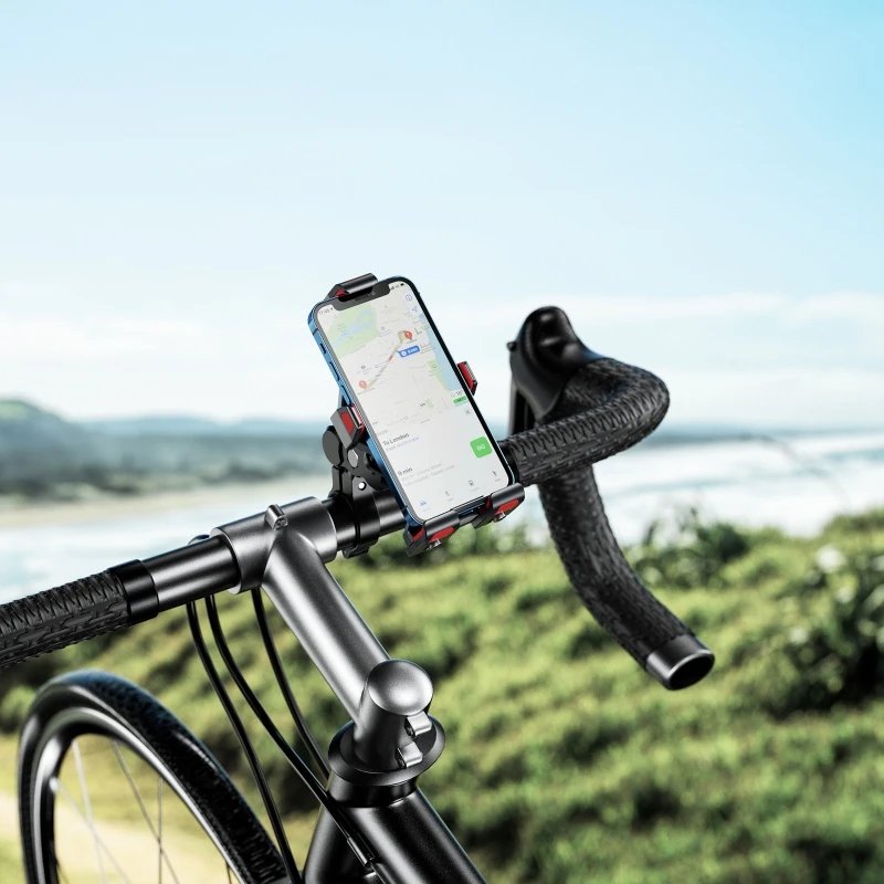 Motorcycle Mobile Phone Holder Shock Absorption Waterproof 15W Wireless Charging Full Aluminum Alloy Motorbike Handlebar Bracket