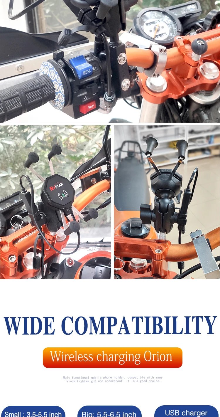 Car Phone Holder Wireless Charger Waterproof Wireless Charging Bike Cellphone Stand Motorcycle Phone Holder X Grip Mount for Ram Car Phone Holder Wireless Charger Waterproof Wireless Charging Bike Cellphone Stand Motorcycle Phone Holder X Grip Mount for Ram