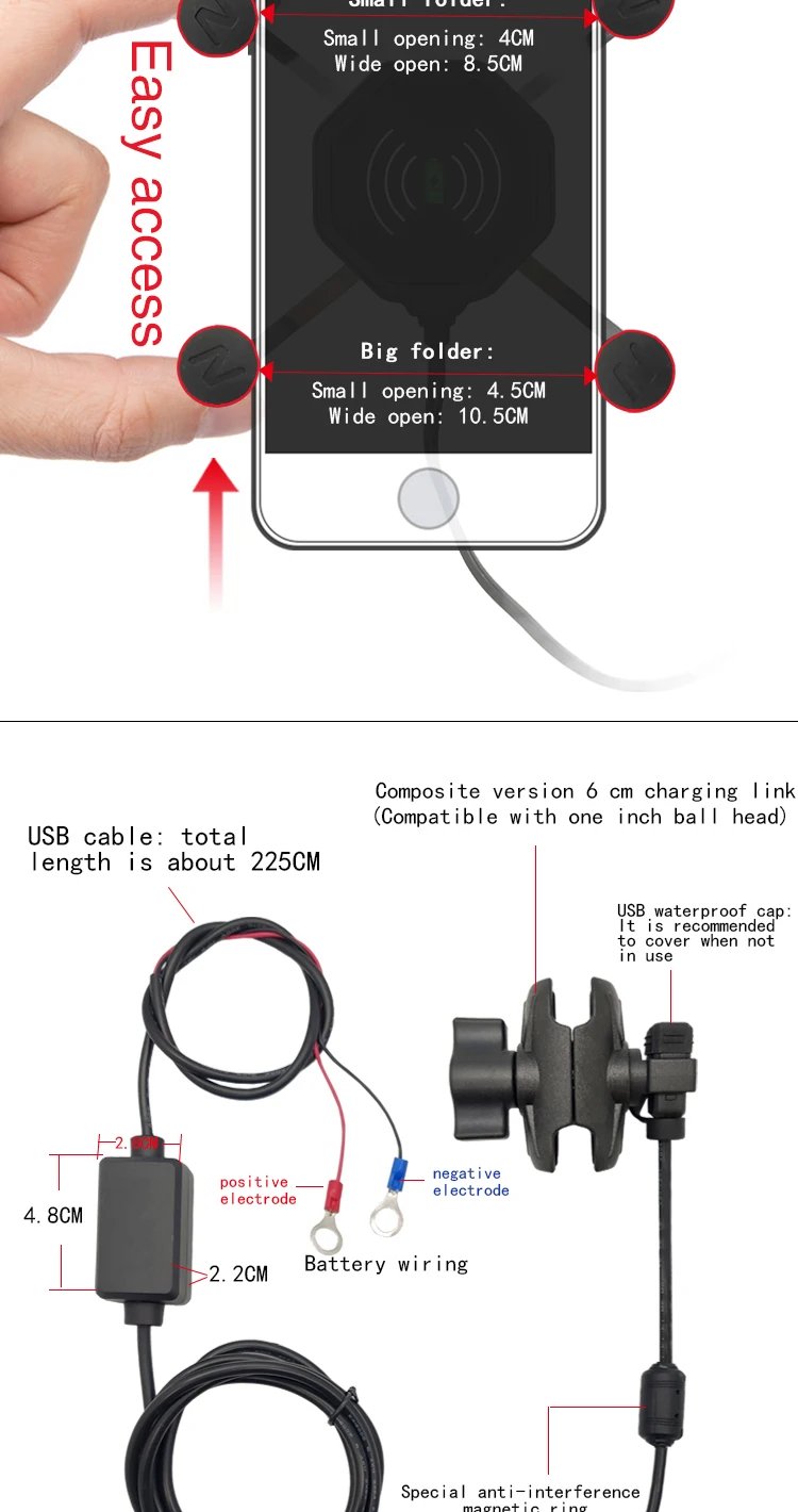 Car Phone Holder Wireless Charger Waterproof Wireless Charging Bike Cellphone Stand Motorcycle Phone Holder X Grip Mount for Ram Car Phone Holder Wireless Charger Waterproof Wireless Charging Bike Cellphone Stand Motorcycle Phone Holder X Grip Mount for Ram