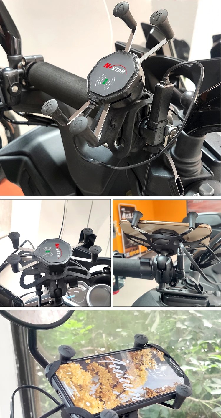 Car Phone Holder Wireless Charger Waterproof Wireless Charging Bike Cellphone Stand Motorcycle Phone Holder X Grip Mount for Ram Car Phone Holder Wireless Charger Waterproof Wireless Charging Bike Cellphone Stand Motorcycle Phone Holder X Grip Mount for Ram