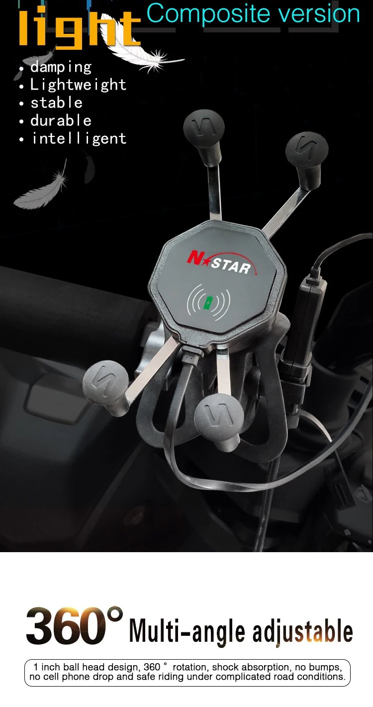 Car Phone Holder Wireless Charger Waterproof Wireless Charging Bike Cellphone Stand Motorcycle Phone Holder X Grip Mount for Ram Car Phone Holder Wireless Charger Waterproof Wireless Charging Bike Cellphone Stand Motorcycle Phone Holder X Grip Mount for Ram