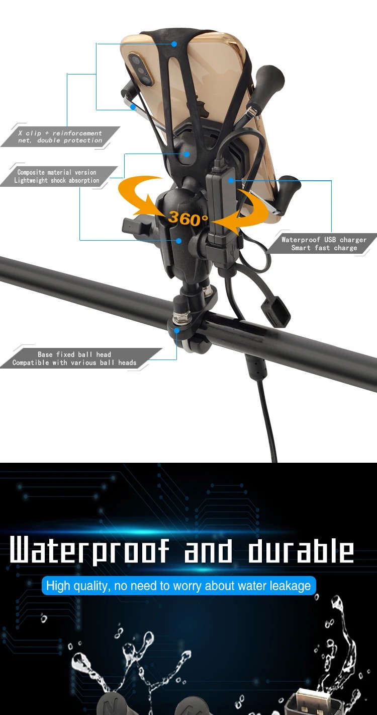 Car Phone Holder Wireless Charger Waterproof Wireless Charging Bike Cellphone Stand Motorcycle Phone Holder X Grip Mount for Ram Car Phone Holder Wireless Charger Waterproof Wireless Charging Bike Cellphone Stand Motorcycle Phone Holder X Grip Mount for Ram