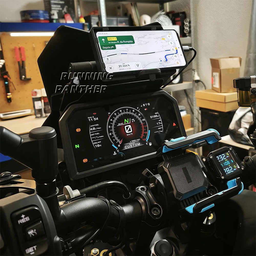 New Motorcycle Driving Recorder GPS Phone Navigation Bracket Holder Mount For Yamaha Tracer 9 GT Tracer 9GT+ 9GT Plus 2023-2024 New Motorcycle Driving Recorder GPS Phone Navigation Bracket Holder Mount For Yamaha Tracer 9 GT Tracer 9GT+ 9GT Plus 2023-2024