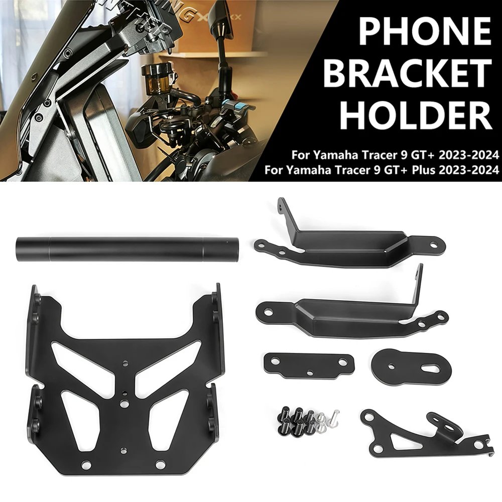 New Motorcycle Driving Recorder GPS Phone Navigation Bracket Holder Mount For Yamaha Tracer 9 GT Tracer 9GT+ 9GT Plus 2023-2024