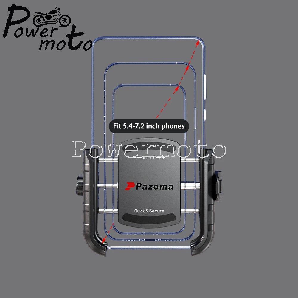 Fit 5.4-7.2-inch Phone Motorbike Phone Holder Stand Bracket Mount For Harley Touring FLHTP Road King FLHR FLTRX FLTRU FLHX FLHTK - Image 6