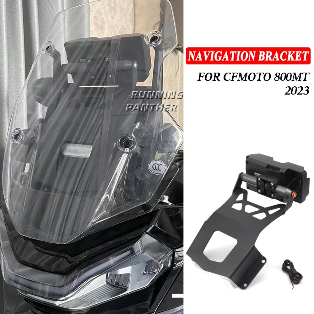 New Motorcycle Accessories Stand Holder Phone Mobile Phone GPS Navigation Plate Bracket For CFMOTO 800MT 800mt 800 MT 2023