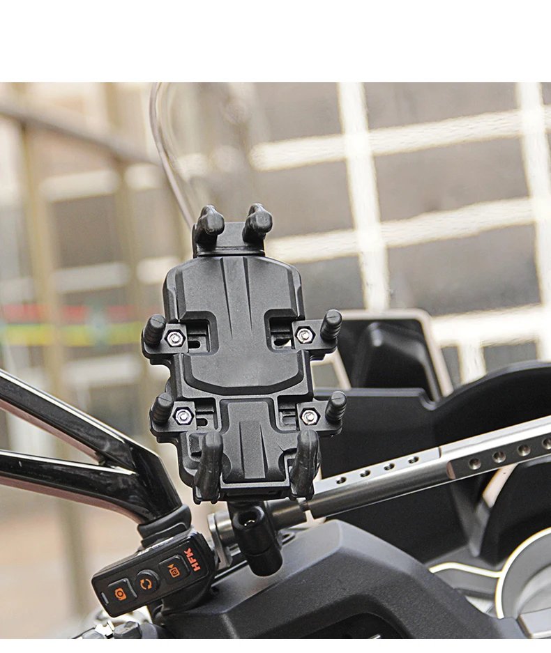 Universal Phone Holder Motorcycle Portable Armor Phone Mount Moto Mobile Stand Car Bike Cellphone Holder with 9cm Double Socket