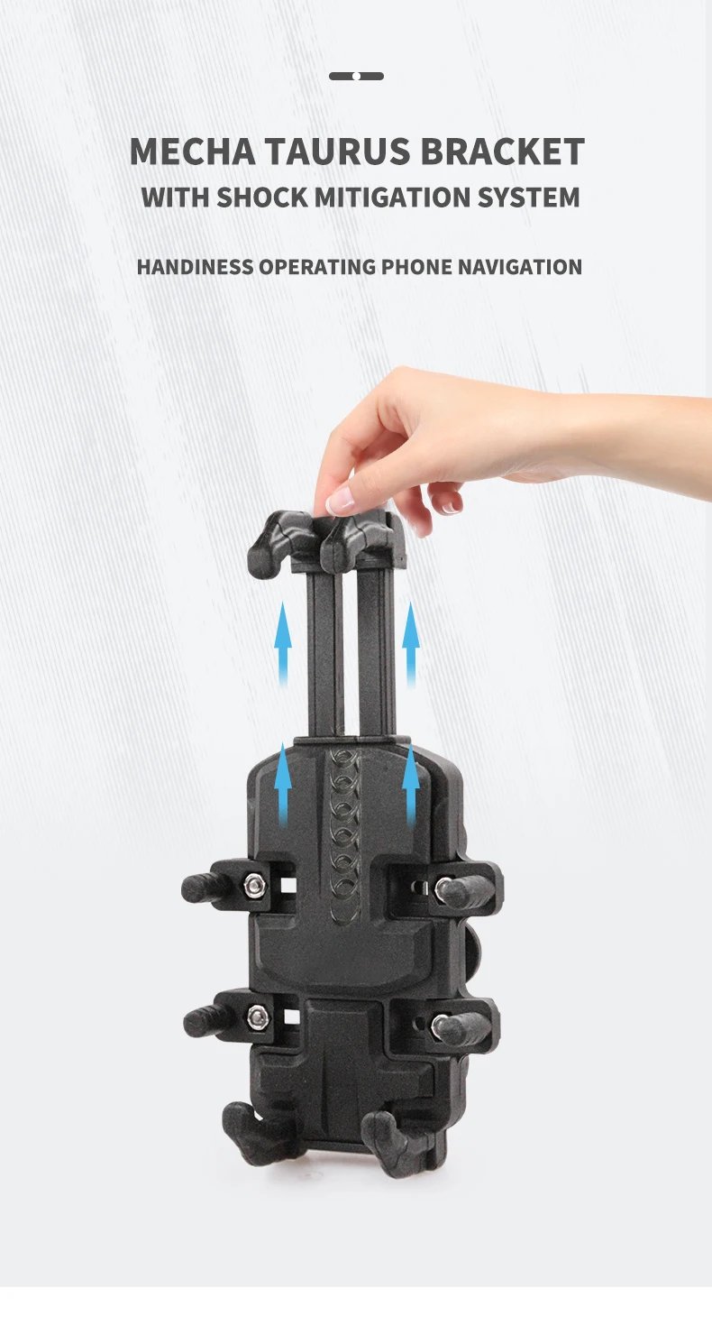 Universal Phone Holder Motorcycle Portable Armor Phone Mount Moto Mobile Stand Car Bike Cellphone Holder with 9cm Double Socket