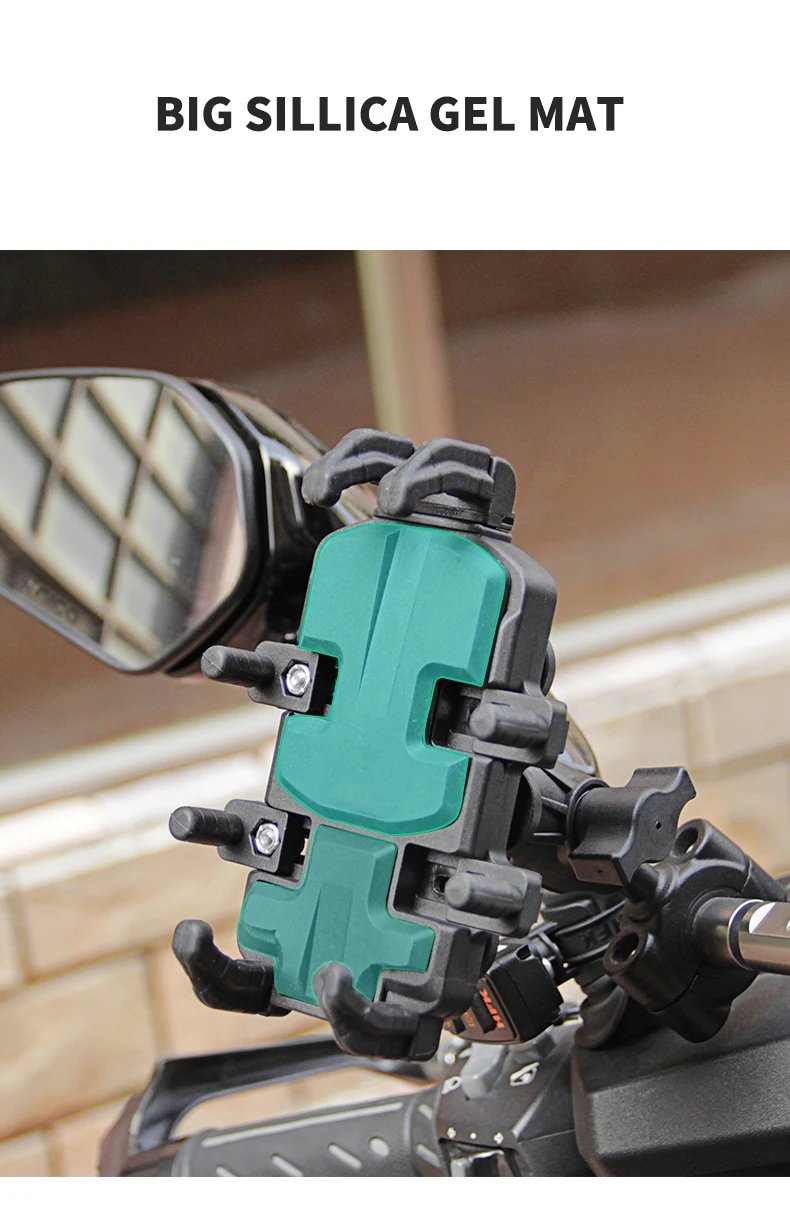 Universal Phone Holder Motorcycle Portable Armor Phone Mount Moto Mobile Stand Car Bike Cellphone Holder with 9cm Double Socket