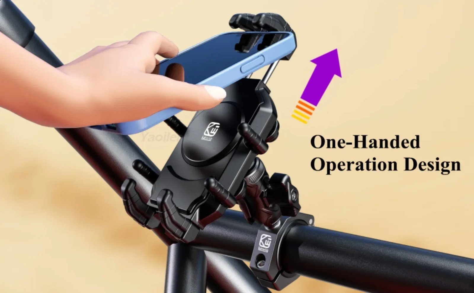 Phone Mount with Vibration Dampener Heavy Duty for UTV Roll Cage Cellphone Holder Fit on 1.5''/1.65''/1.75''/1.85''/2'' Roll Bar