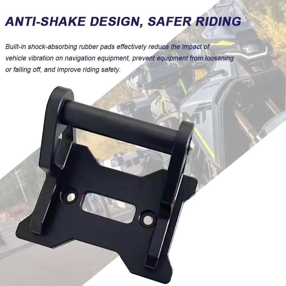 RoadMotorcycle Mobile Phone Holder GPS Navigation Bracket CNC aluminum Extension BracketFor CFMOTO 450MT 450 MT 2024 2025 450-MT - Image 4