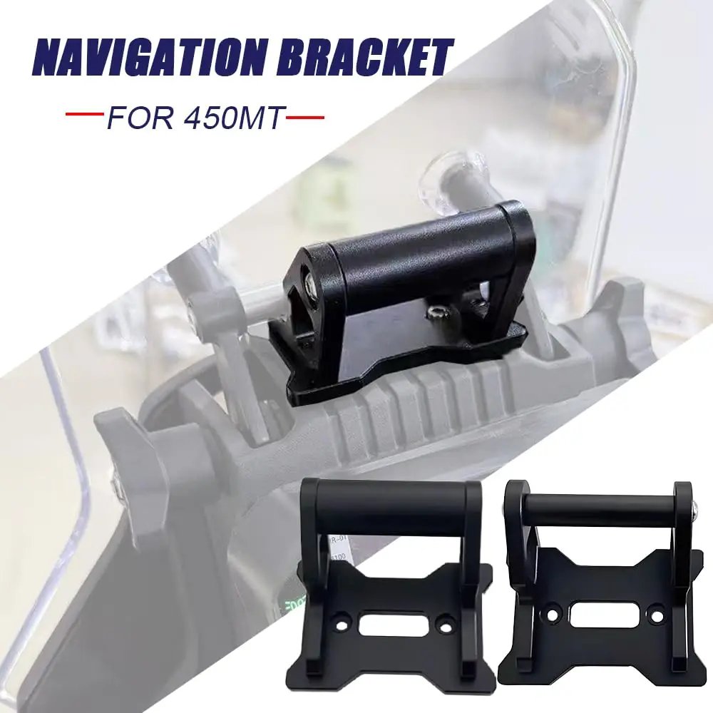 RoadMotorcycle Mobile Phone Holder GPS Navigation Bracket CNC aluminum Extension BracketFor CFMOTO 450MT 450 MT 2024 2025 450-MT - Image 2