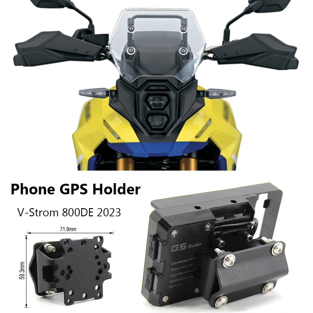 Motorcycle Front Phone Stand Holder Smartphone Phone GPS Navigaton Plate Bracket For SUZUKI V-Strom vstrom 800 DE 2023