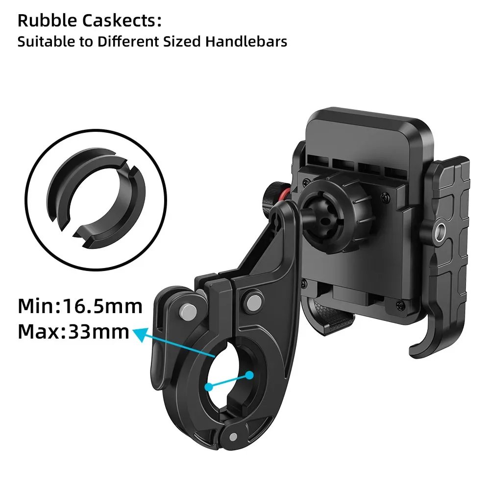 2024 Motorcycle Phone Holder Mount Moto Bicycle Handlebar Bracket 360 Rotating Cell Phone Stand for Motorcycle Bike Scooter 2024 Motorcycle Phone Holder Mount Moto Bicycle Handlebar Bracket 360 Rotating Cell Phone Stand for Motorcycle Bike Scooter