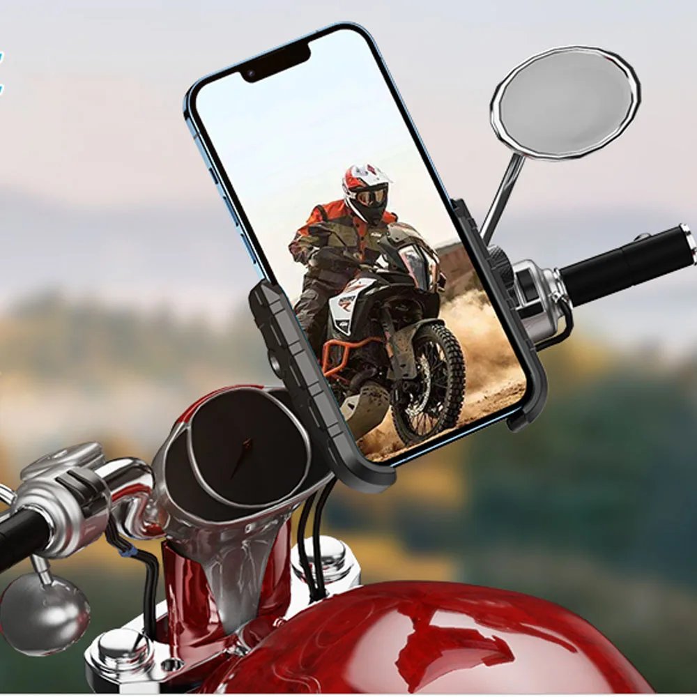 2024 Motorcycle Phone Holder Mount Moto Bicycle Handlebar Bracket 360 Rotating Cell Phone Stand for Motorcycle Bike Scooter 2024 Motorcycle Phone Holder Mount Moto Bicycle Handlebar Bracket 360 Rotating Cell Phone Stand for Motorcycle Bike Scooter