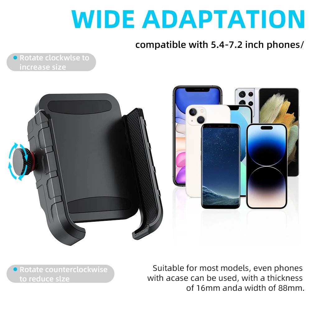 2024 Motorcycle Phone Holder Mount Moto Bicycle Handlebar Bracket 360 Rotating Cell Phone Stand for Motorcycle Bike Scooter 2024 Motorcycle Phone Holder Mount Moto Bicycle Handlebar Bracket 360 Rotating Cell Phone Stand for Motorcycle Bike Scooter