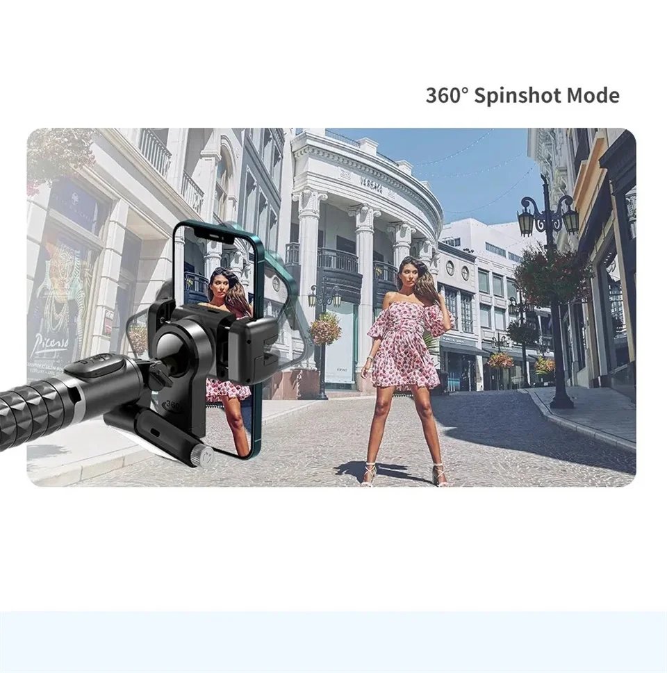 Desktop Following the shooting Mode Gimbal Stabilizer Selfie Stick Tripod with Fill Light for iPhone Cell Phone Smartphone