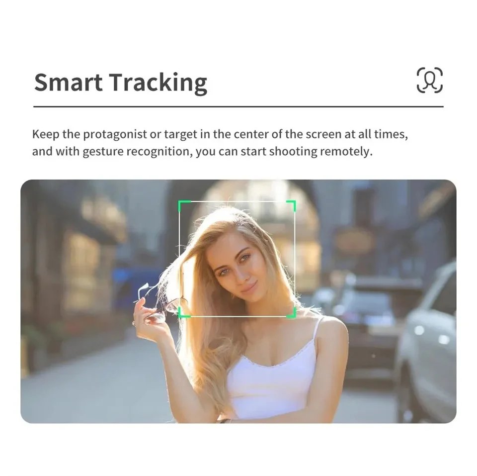 Desktop Following the shooting Mode Gimbal Stabilizer Selfie Stick Tripod with Fill Light for iPhone Cell Phone Smartphone