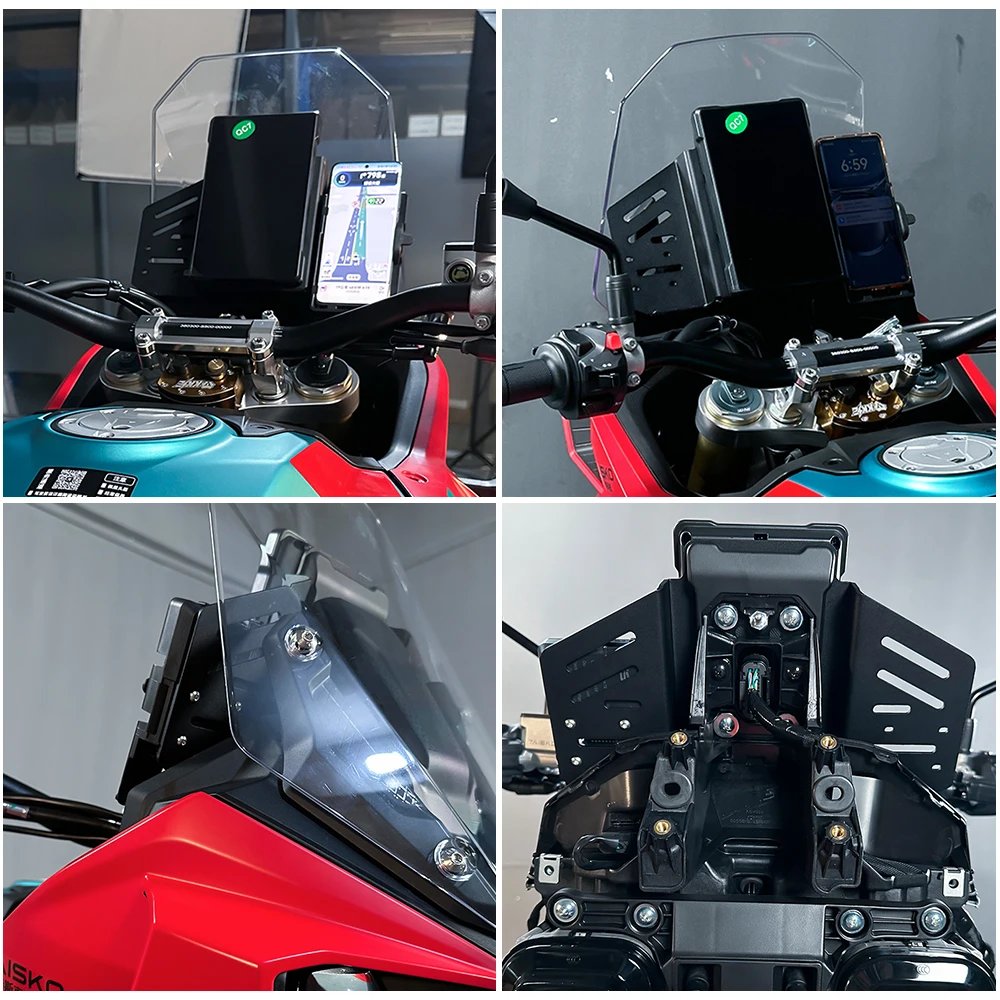 For KOVE 800X Rally Pro Super Adventure Colove KY800X ADV Motorcycle GPS Navigation Bracket Mobile Phone Holder Support Kaiyue For KOVE 800X Rally Pro Super Adventure Colove KY800X ADV Motorcycle GPS Navigation Bracket Mobile Phone Holder Support Kaiyue